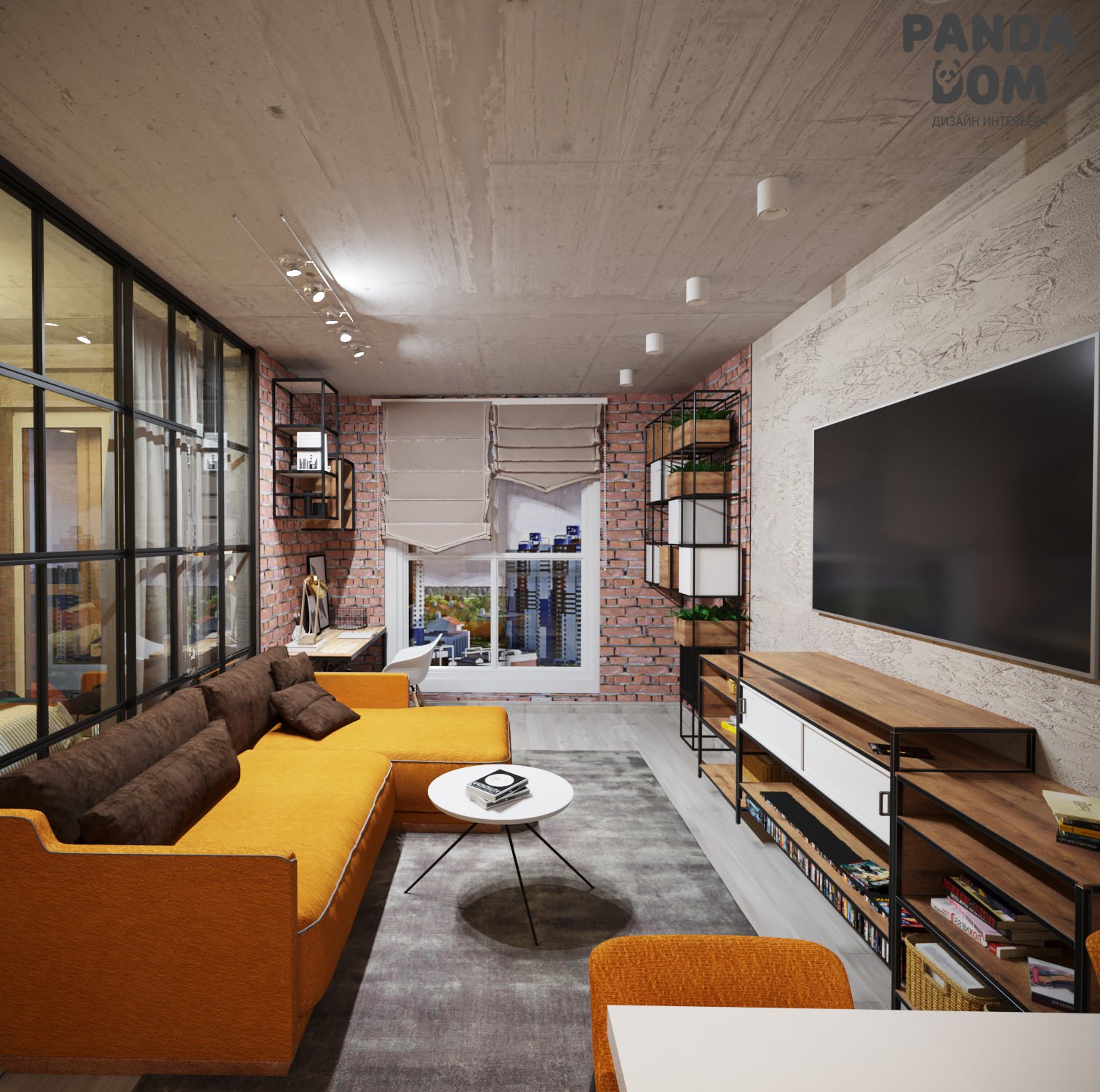 Светлый "лофт" для девушки.