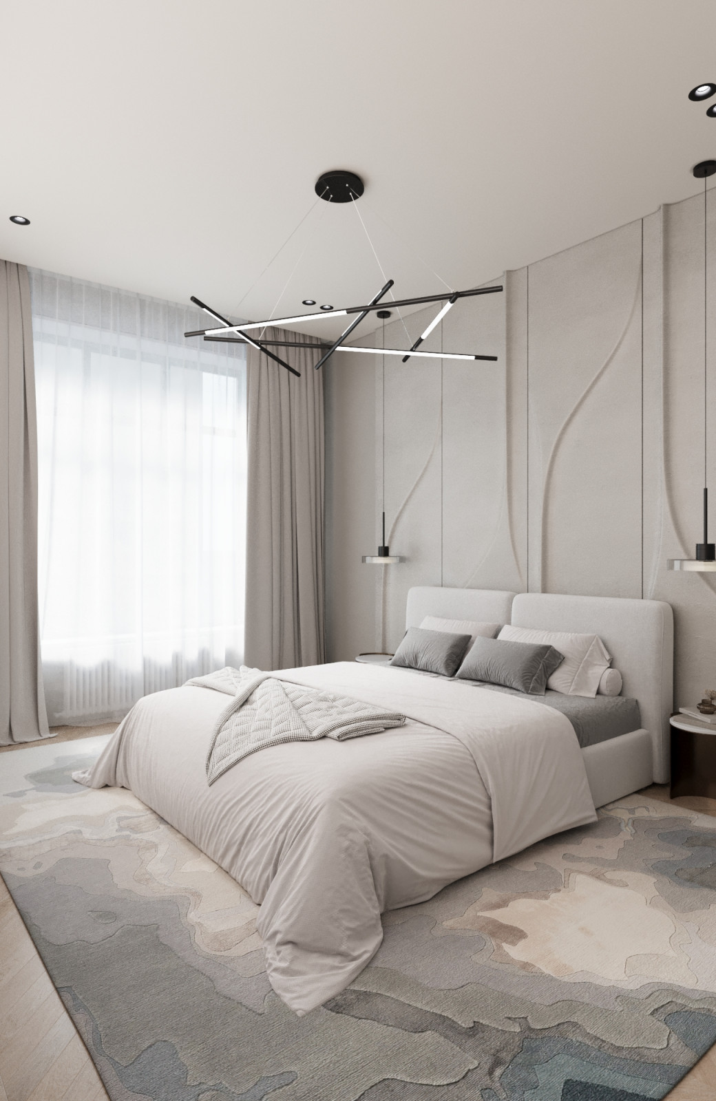 Современный минимализм спальня 2