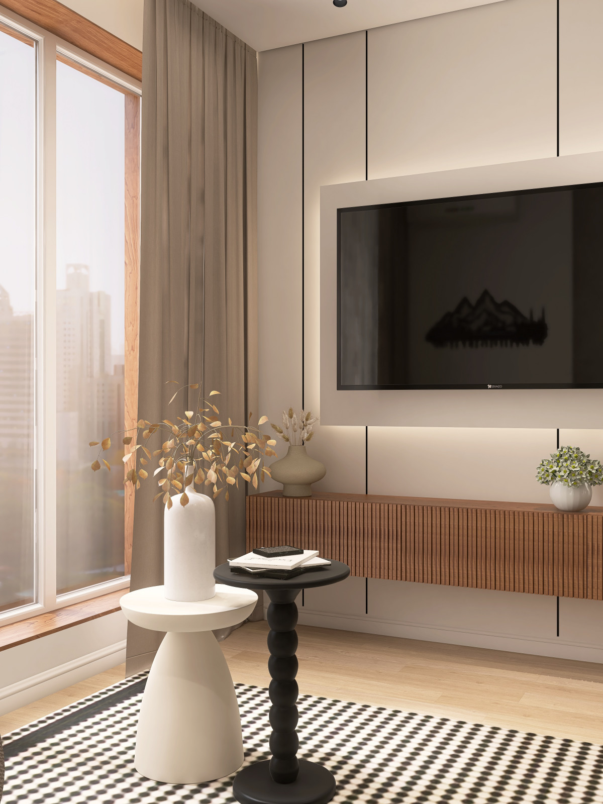 Обложка проекта: Светлая кухня-гостиная