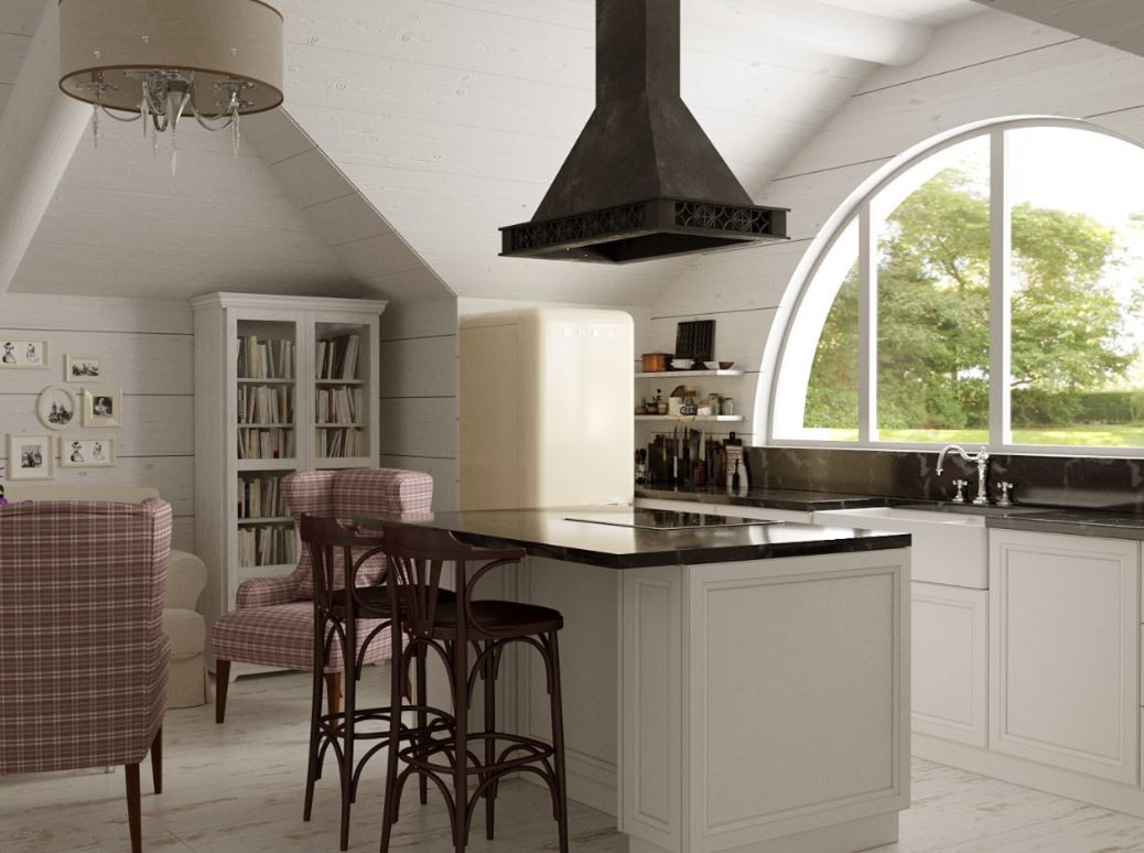 Дом в стиле кантри - мансардная часть