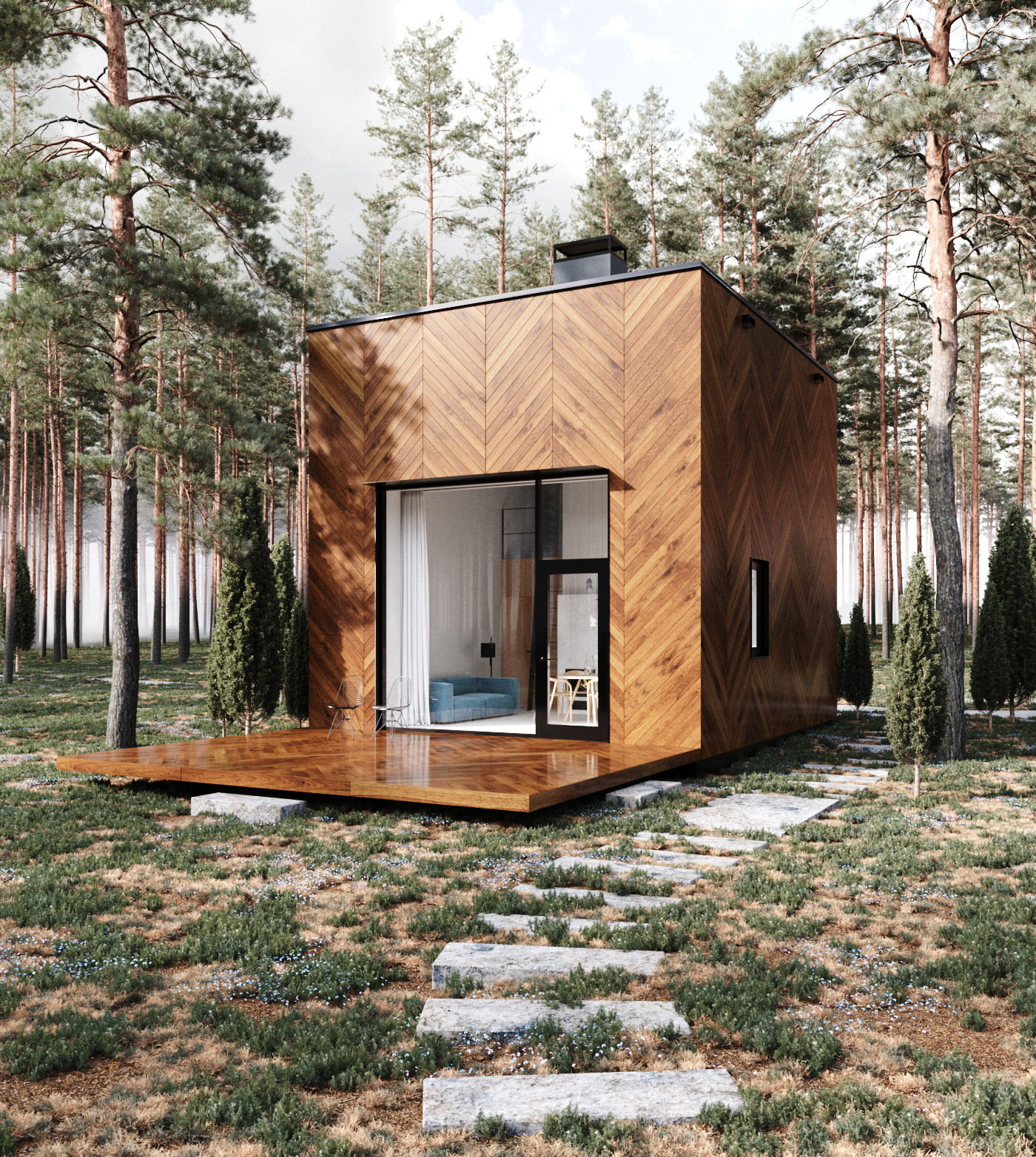 Обложка проекта: Гостевой дом Cabin S Wood