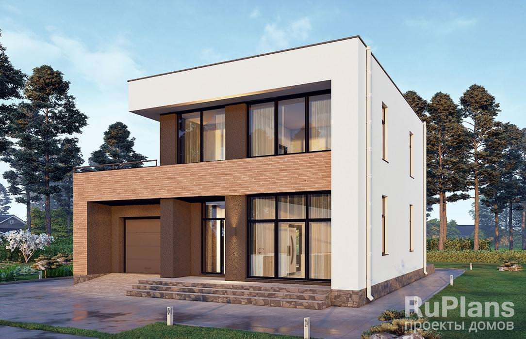 Rg6362 - Двухэтажный дом с гаражом и эксплуатируемой кровлей