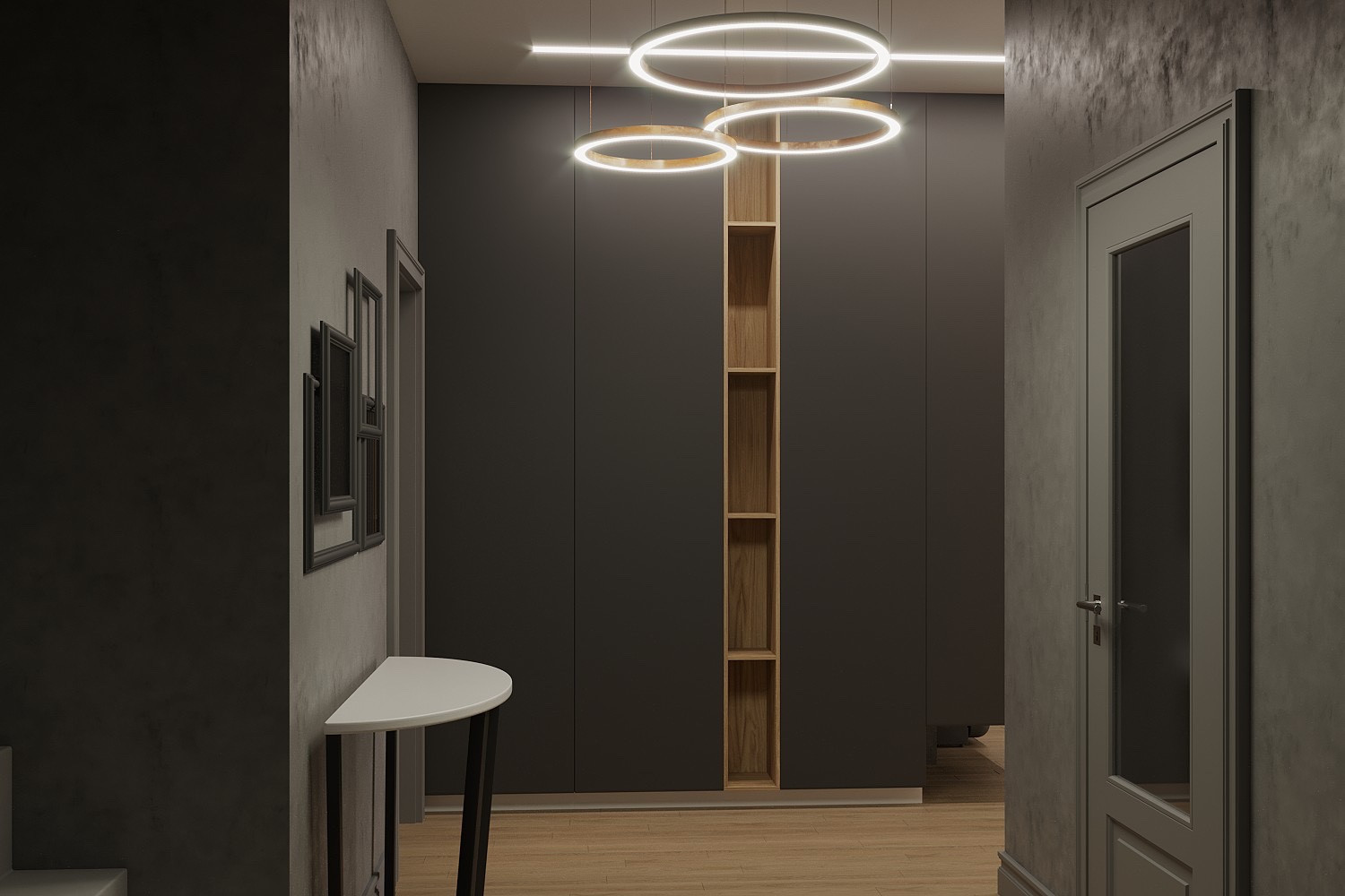 Обложка проекта: Двухэтажный таунхаус в ЖК «Биография» , интерьеры первого этажа.