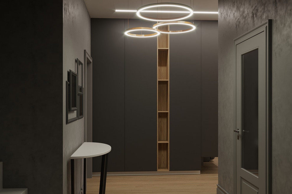 Обложка проекта: Двухэтажный таунхаус в ЖК «Биография» , интерьеры первого этажа.