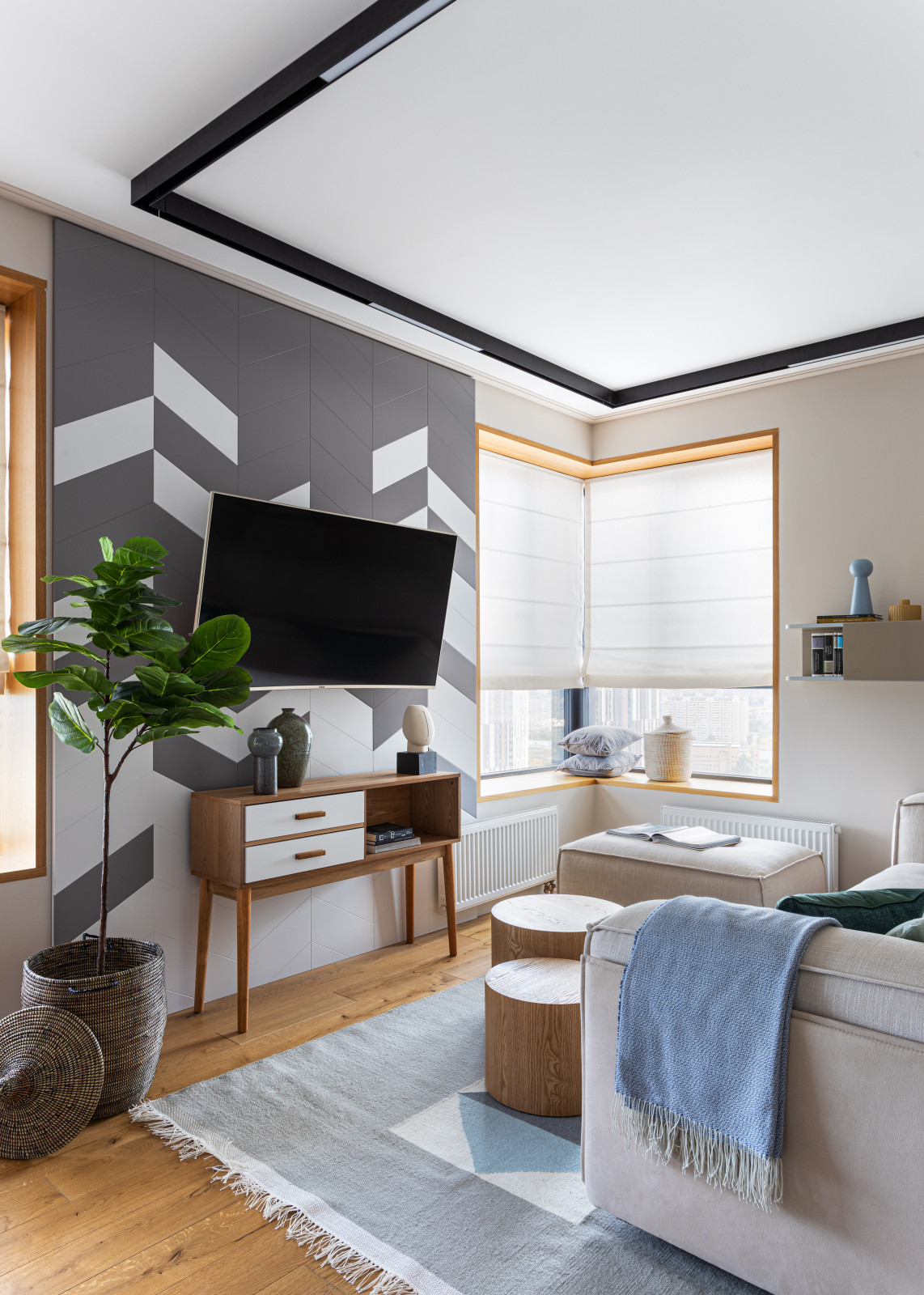 Houzz тур: Апартаменты с солнечной детской и изумрудной ванной