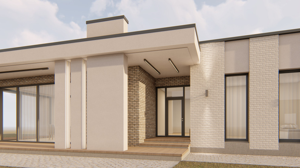 Обложка проекта: Одноэтажный дом в современном стиле