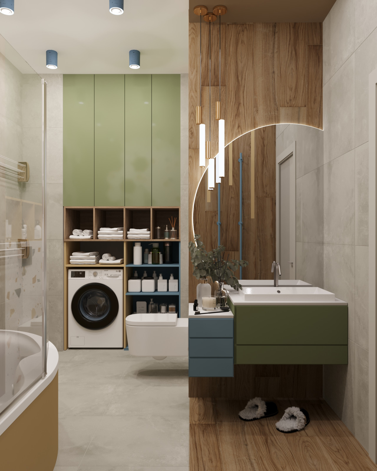 Ванная комната по проекту monochrome design