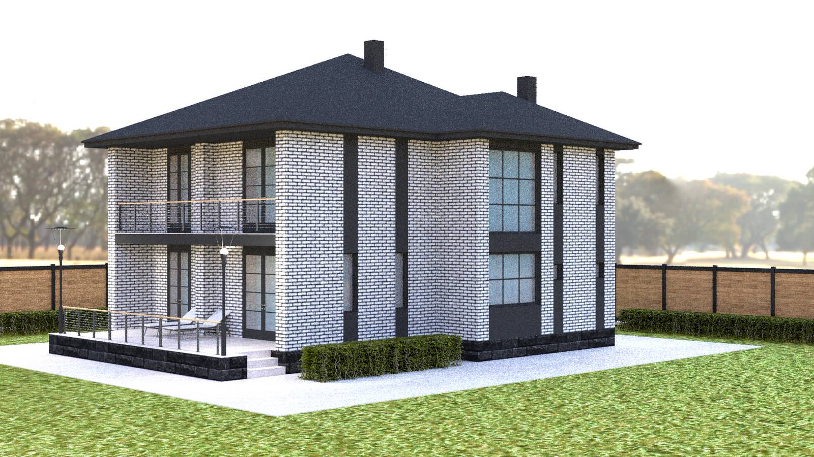 Обложка проекта: 2020 г. Коттедж с "вторым светом"