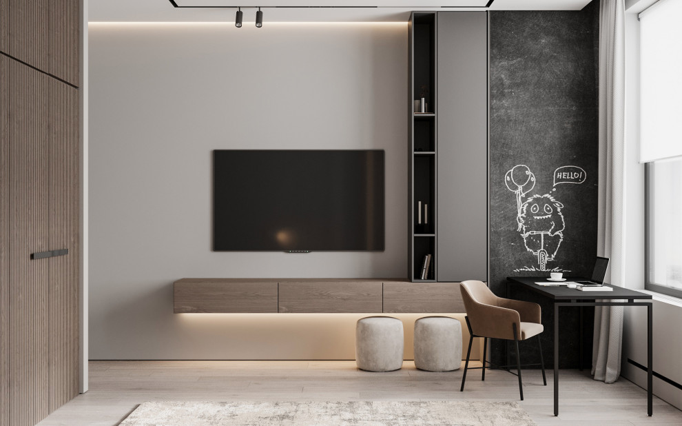 ЖК "Небо" современный интерьер в стиле минимализм 105 кв.м