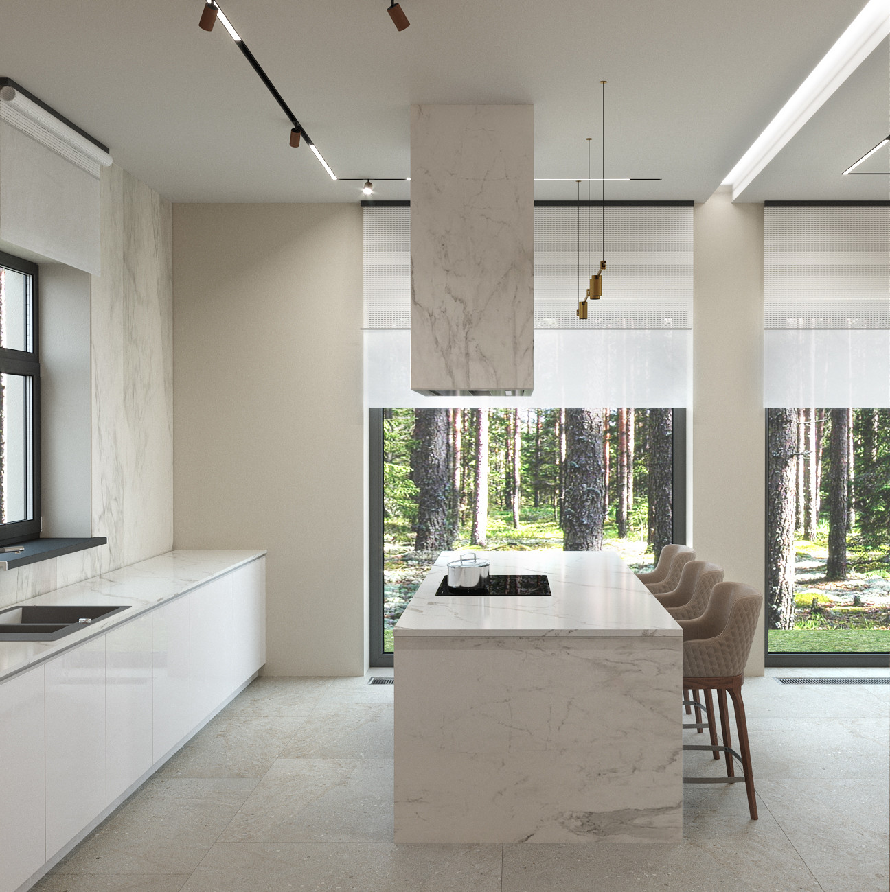 Дом в соснах