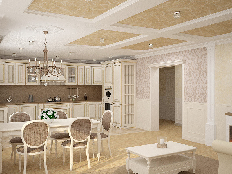 Квартира в современном классическом стиле.