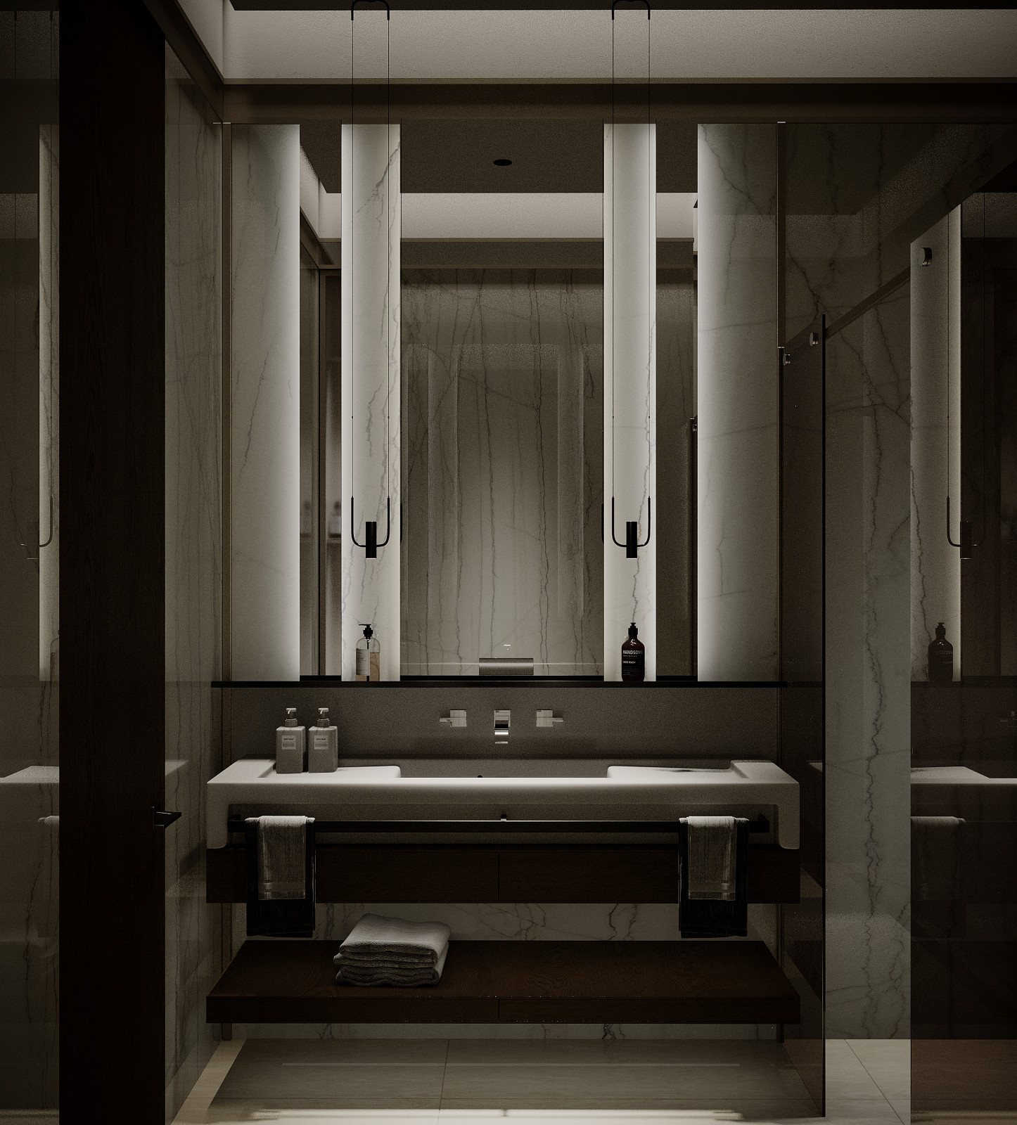 Коттедж в КП Новогорск КлабСанузел в гостевой спальне