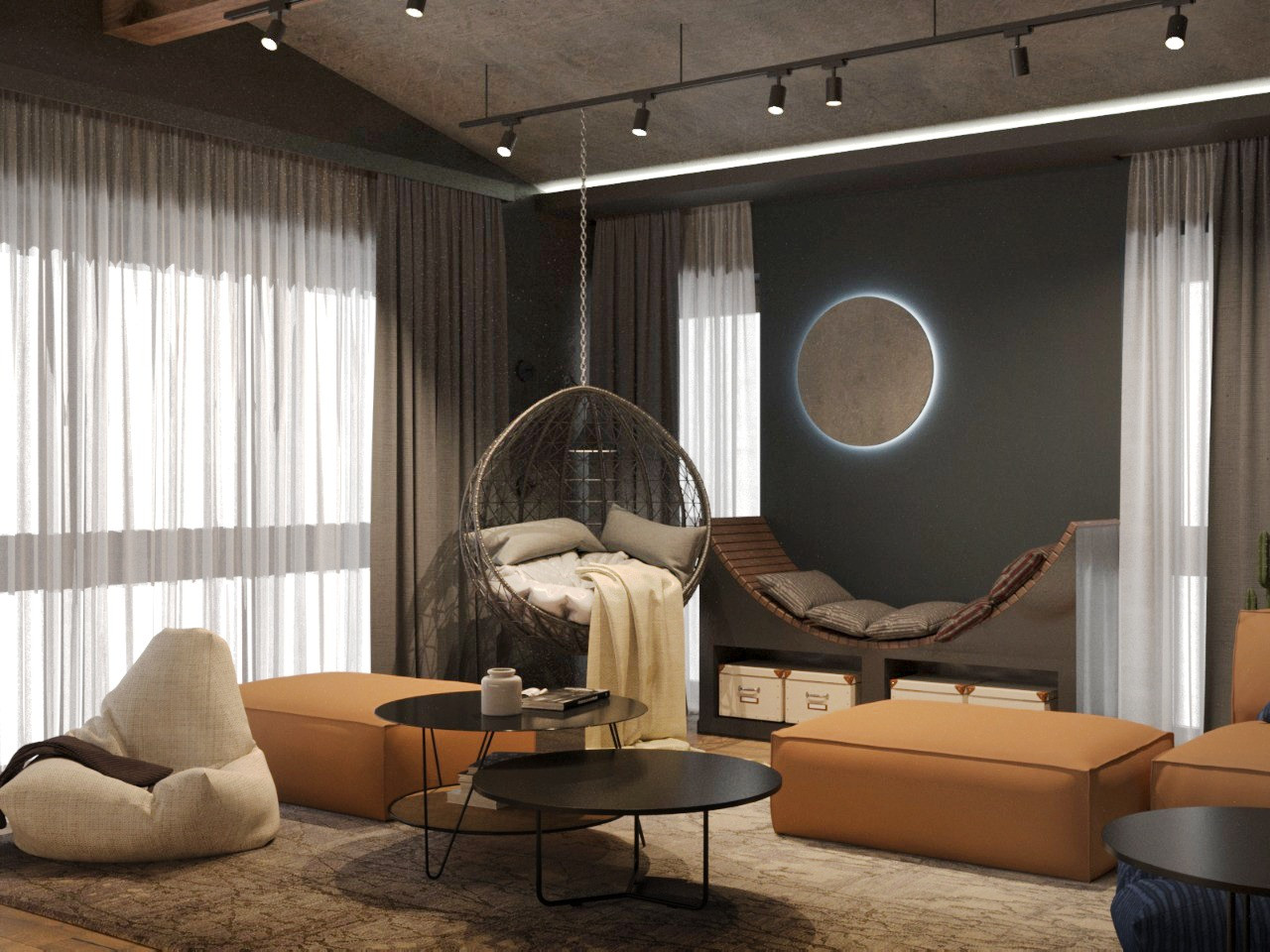 Дизайн проект интерьера загородного дома 850 м2