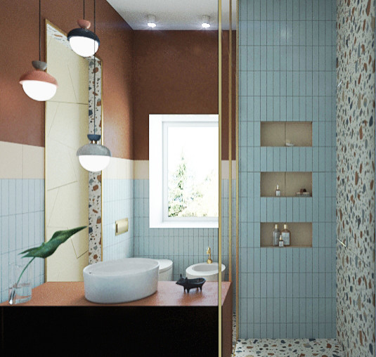 Villa sul mare con la vista Vesuvio