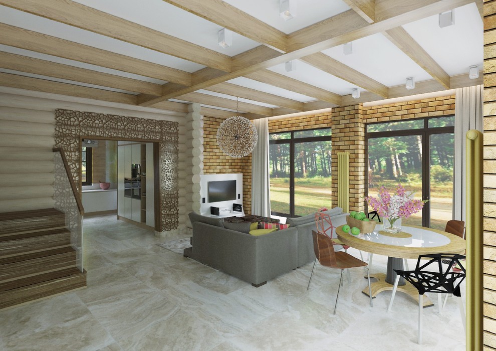 Обложка проекта: Проект “Весенний лес” Дизайн деревянного дома в современном стиле