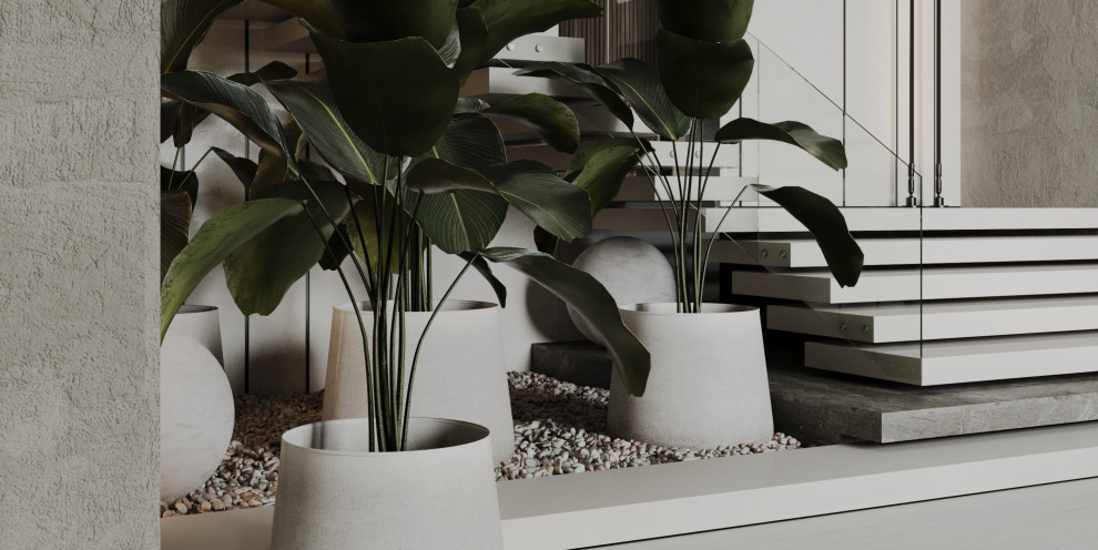 Кухня-гостиная в проекте загородного дома The CUBE