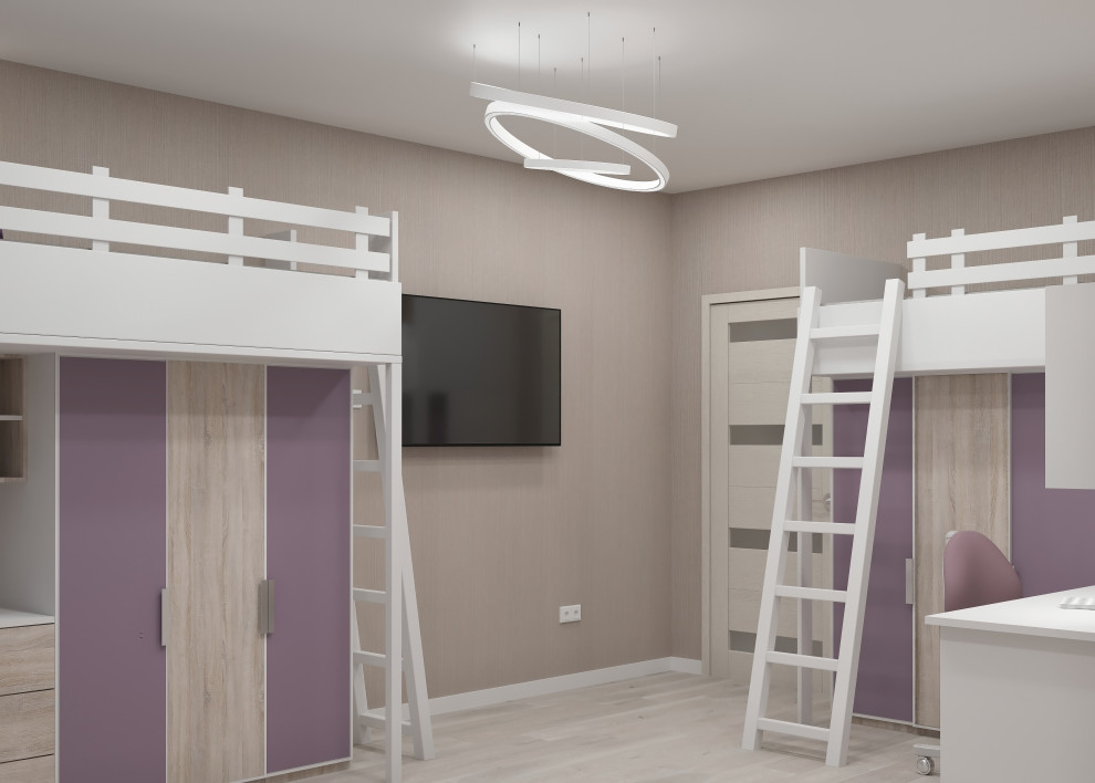 Обложка проекта: Детская для двух маленьких принцесс