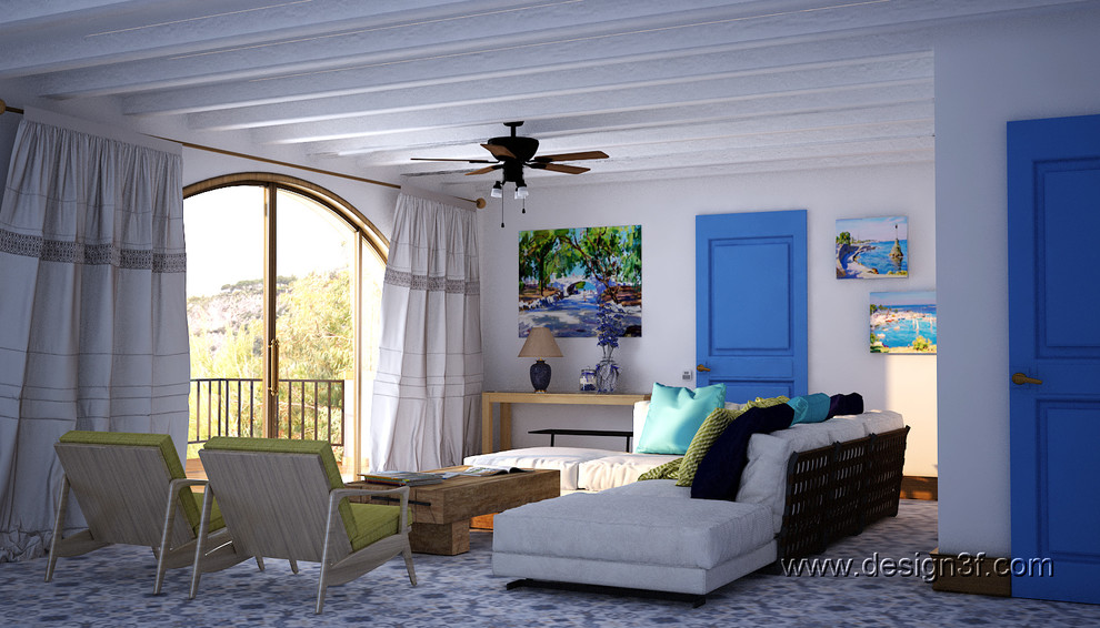 Обложка проекта: Интерьер гостиной в средиземноморском стиле