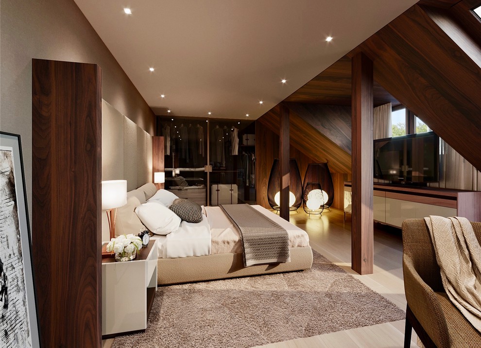 Интерьер двухуровневой квартиры в Калининграде.