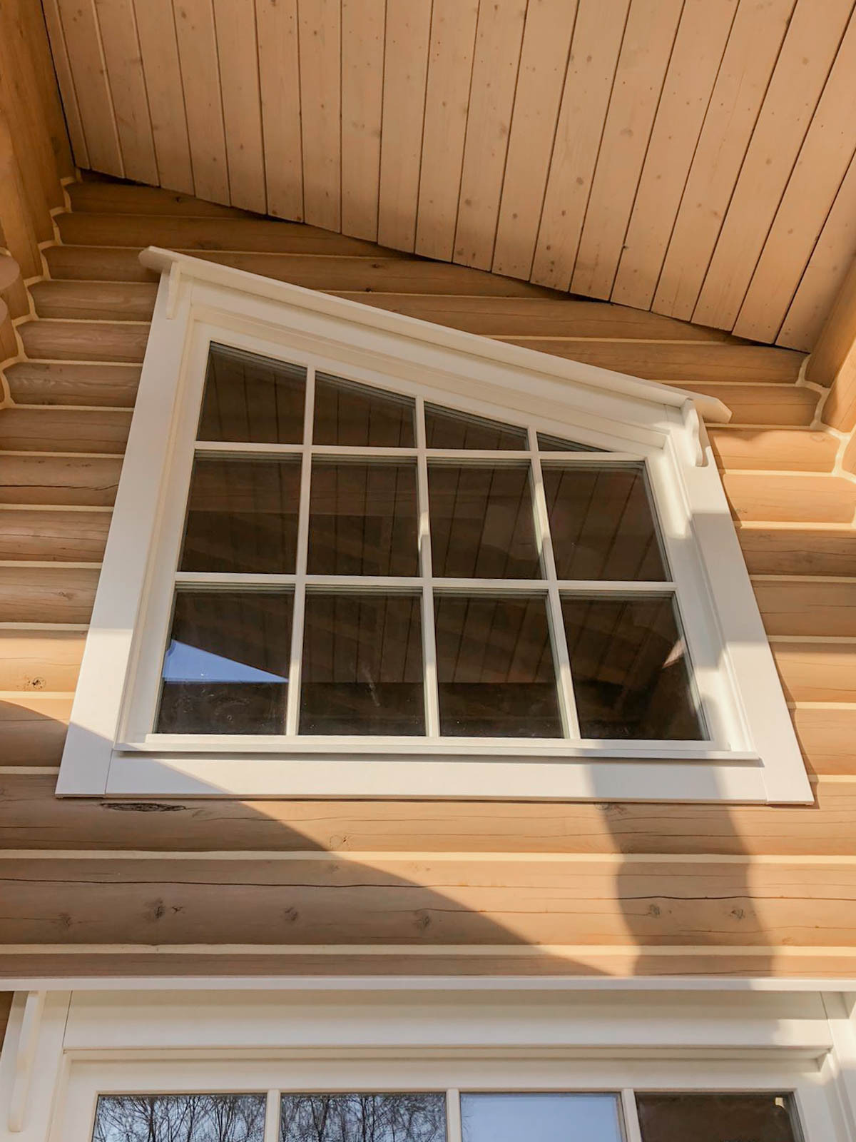 Остекление бревенчатого дома в Чехове