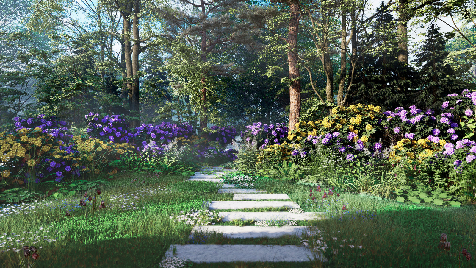 Ландшафтный проект Тайного сада в Верхнем парке