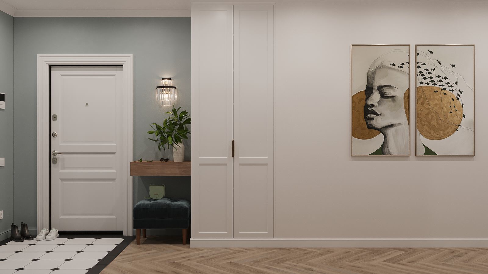 Дизайн проект квартиры 65м ЖК Зенит