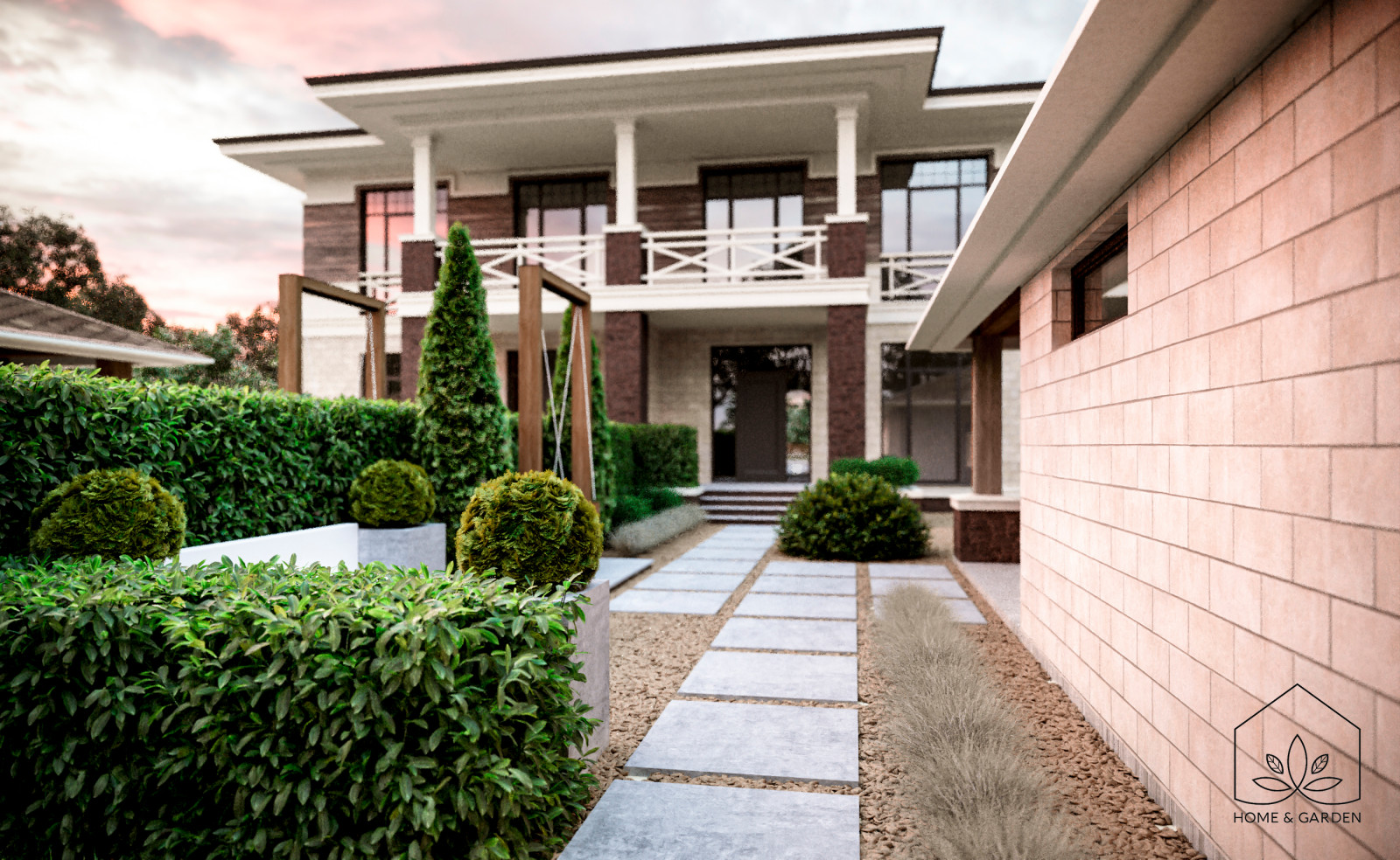 Обложка проекта: Проект жилого дома и ландшафтный дизайн участка