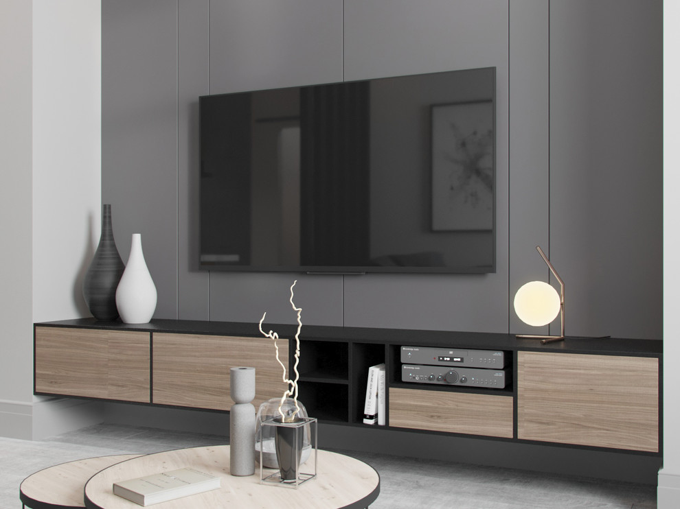 Бетон, дерево и камень