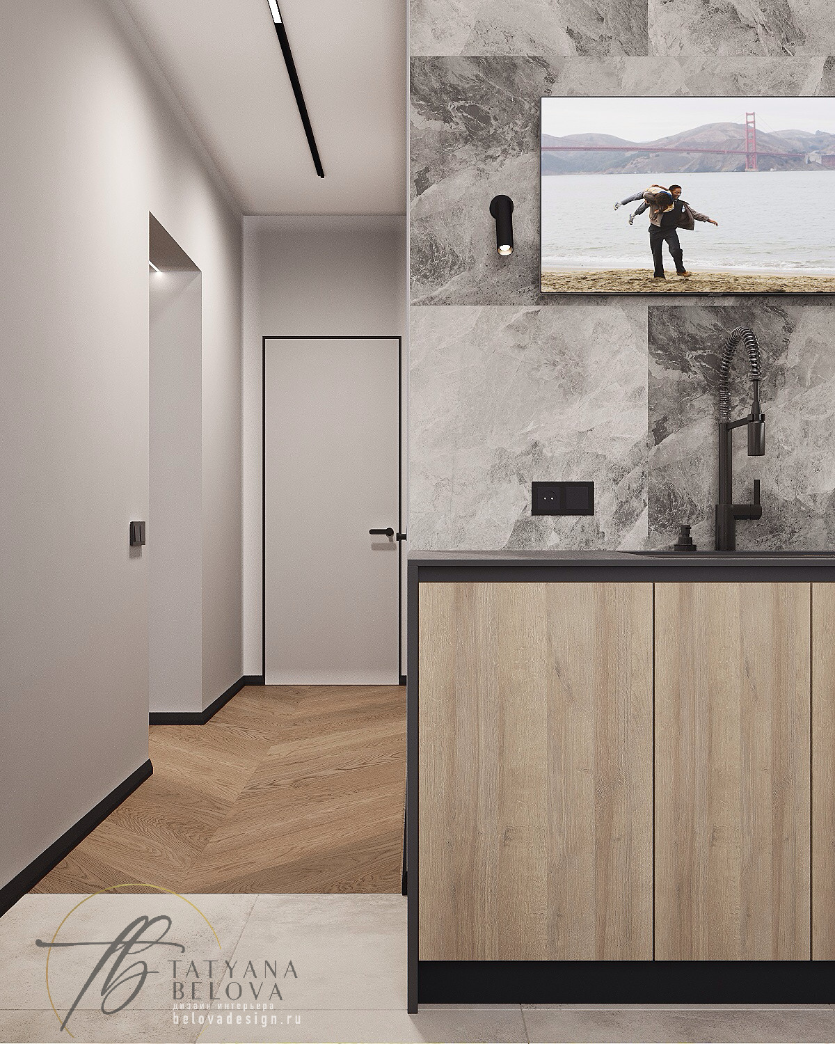 Современный стиль с элементами лофта, 80 м2