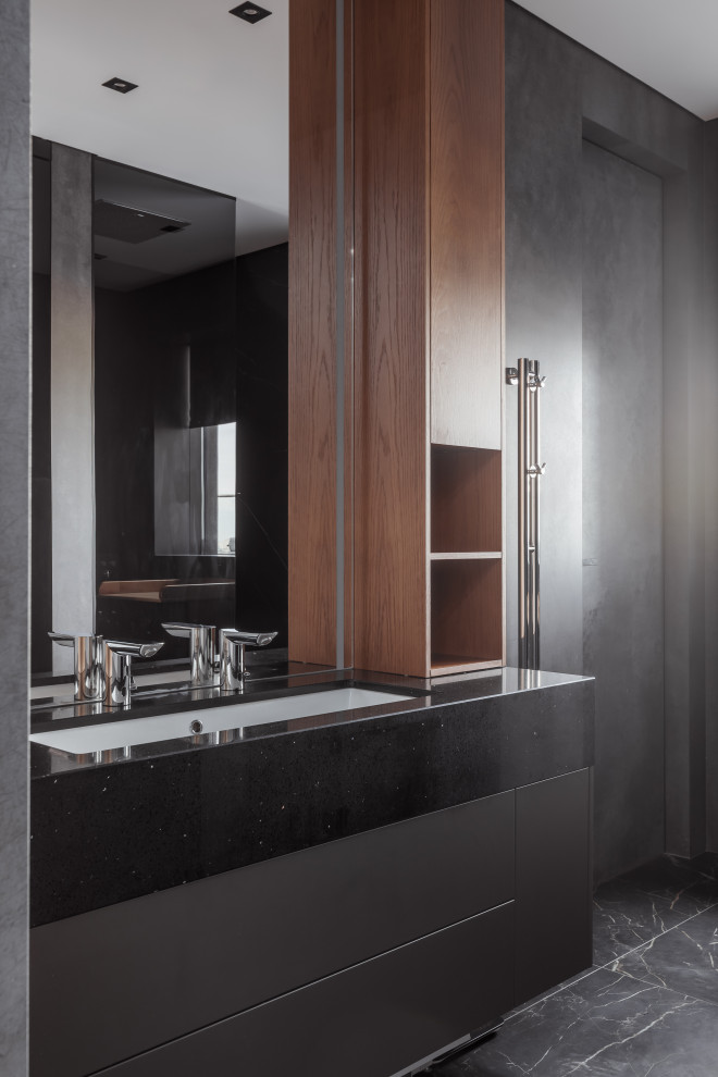 Обложка проекта: Пентхаус (современный) - ванная - гардеробная