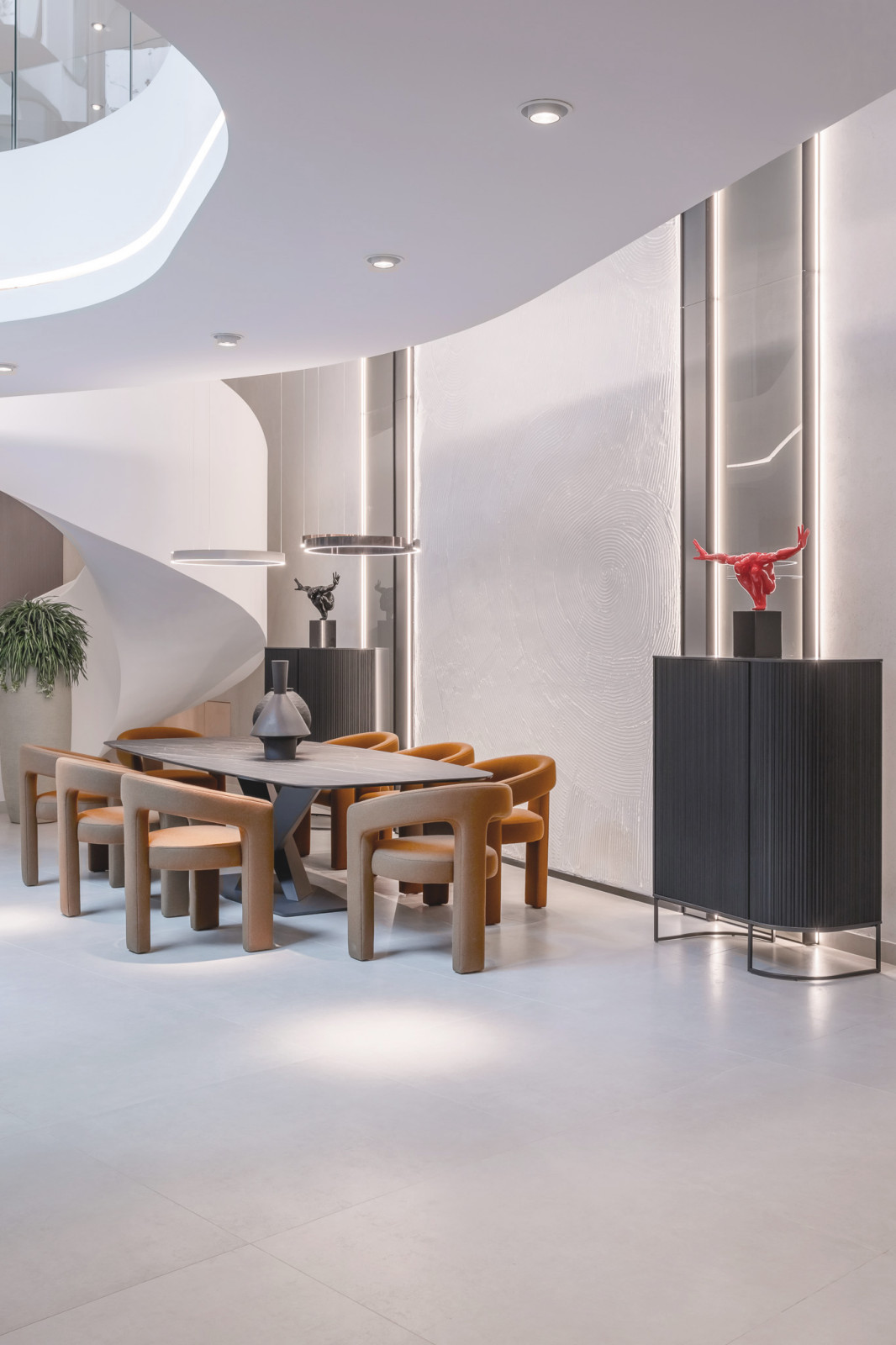 Fusion modern. Interior design of a villa in Monte-Carlo