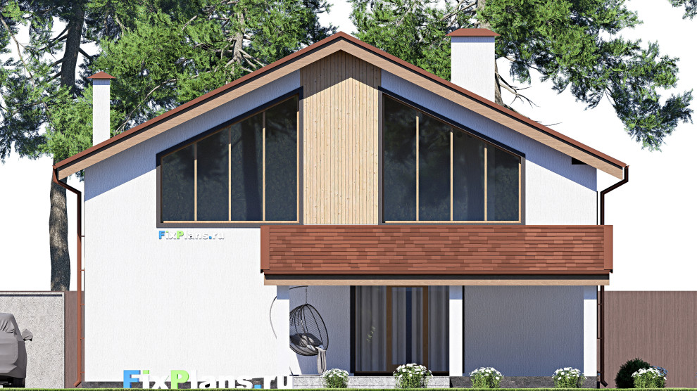 Проект дома с мансардой 12х17 м S216м2 F-17945