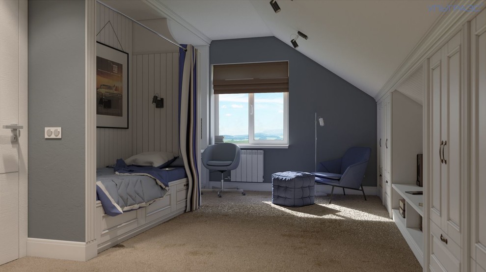 детская спальня в мансарде