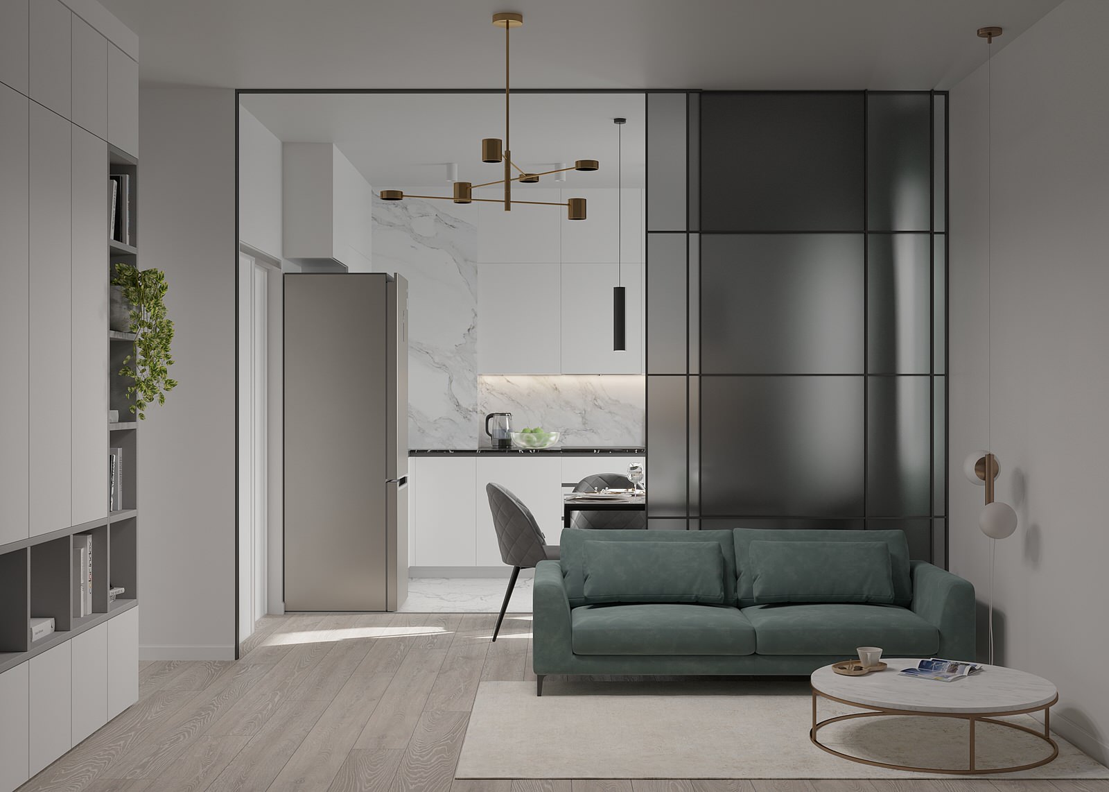 Обложка проекта: Кухня-гостиная в современном стиле