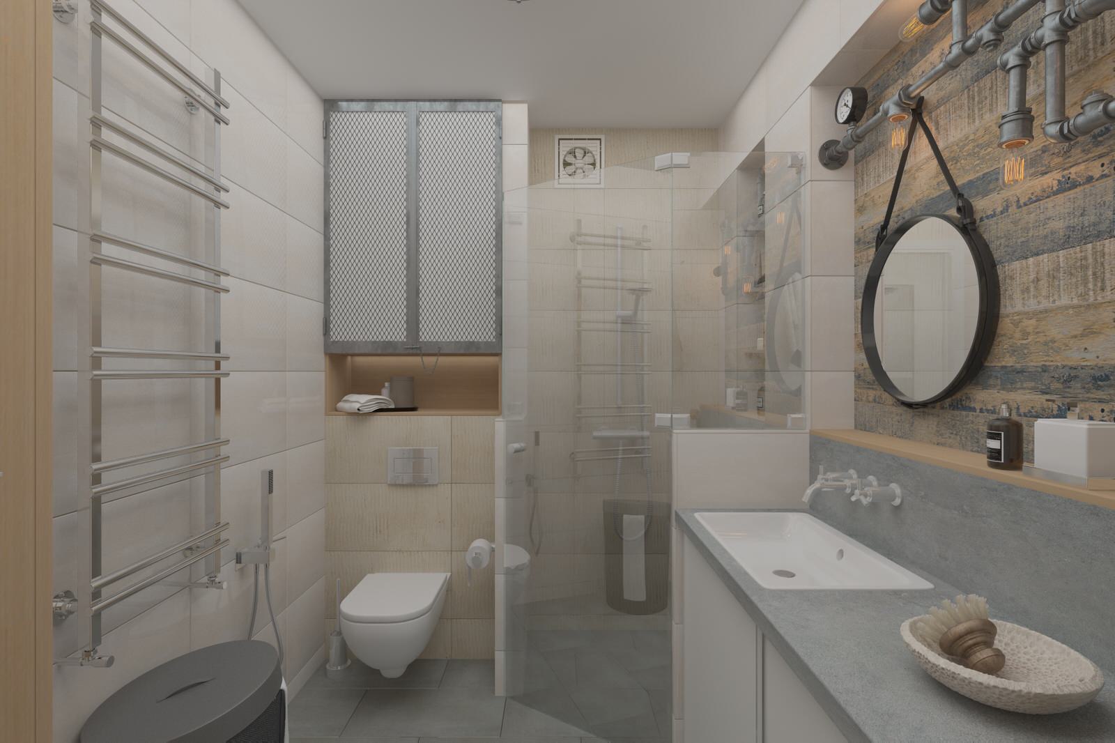 Обложка проекта: Ванная комната в стиле лофт