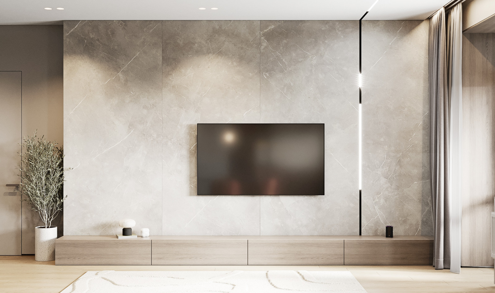 Просторная гостиная