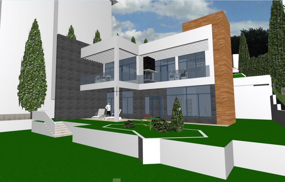 Обложка проекта: Сочи, Хостинский р-н, коттедж в стиле хай-тэк