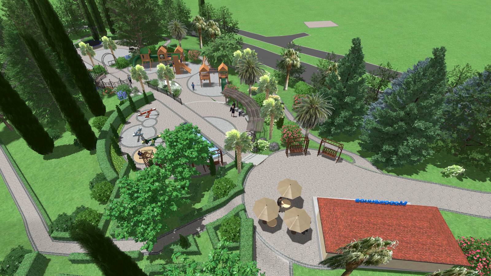 Детская площадка для санатория.