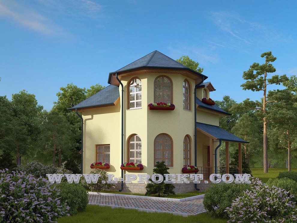 Проект 1408 - двухэтажный дом из газобетона