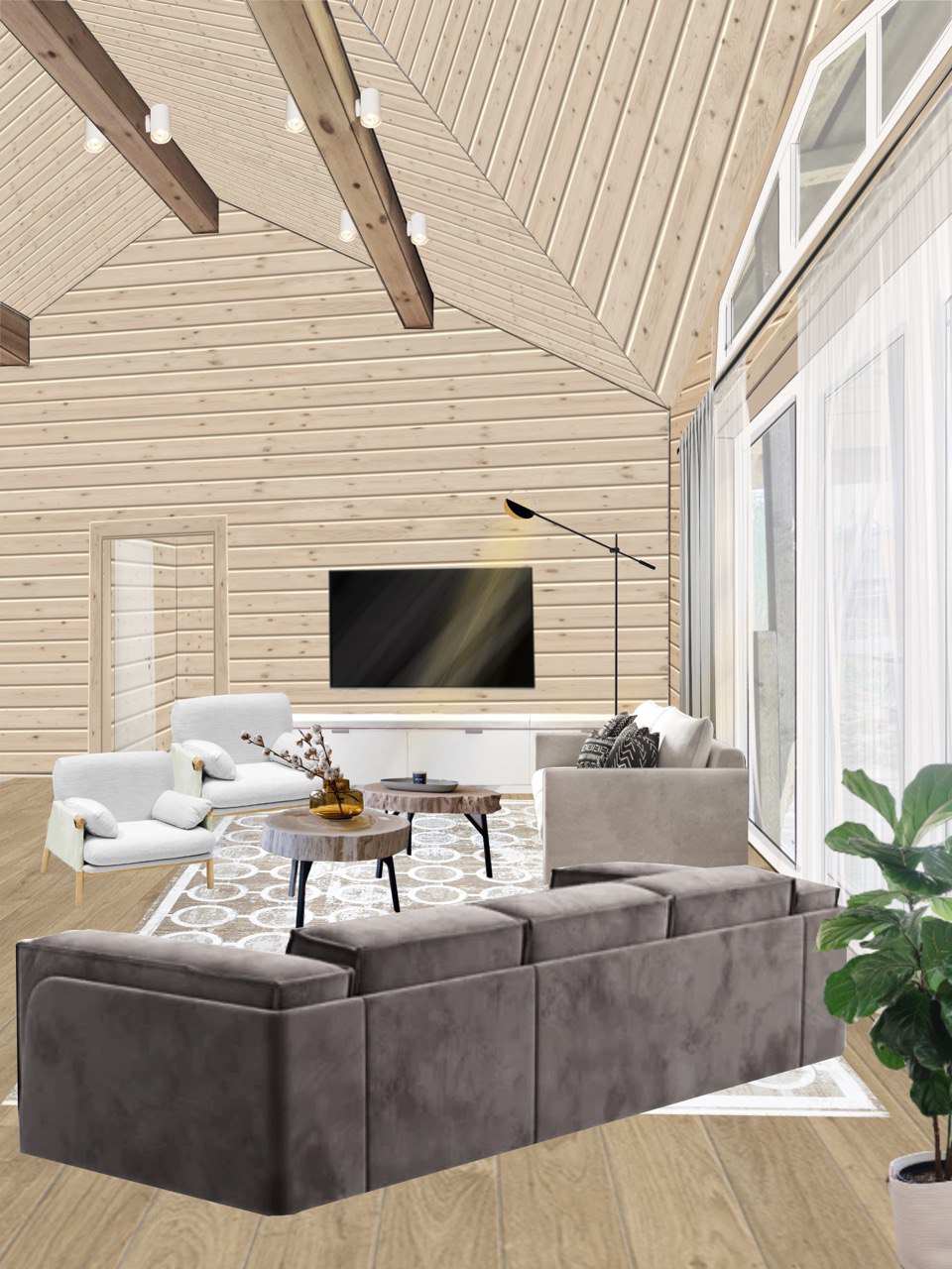 SUNWOOD | Интерьер дома из бруса ТСН "Солнечная поляна"