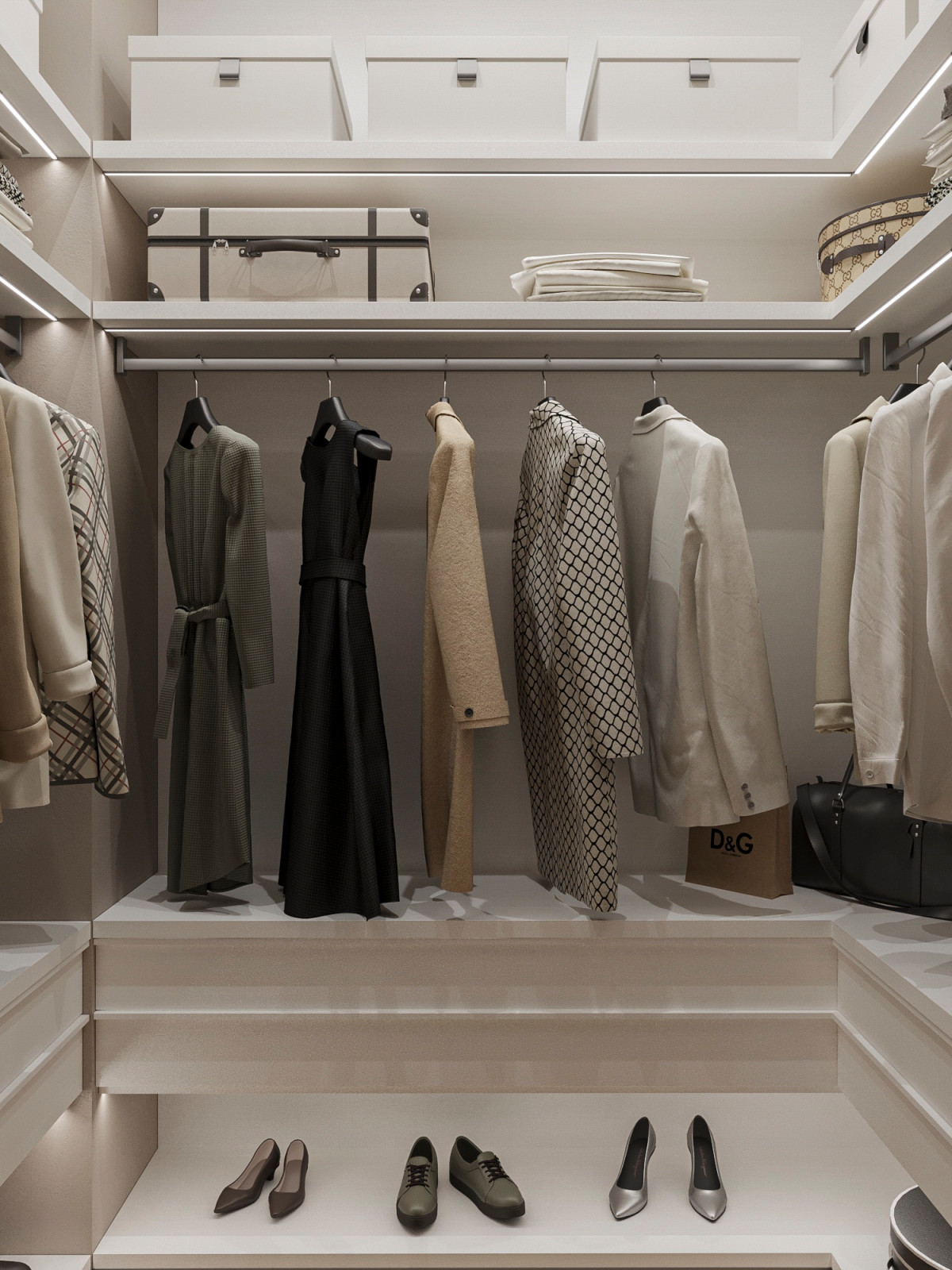 Гардеробная в таунхаусе