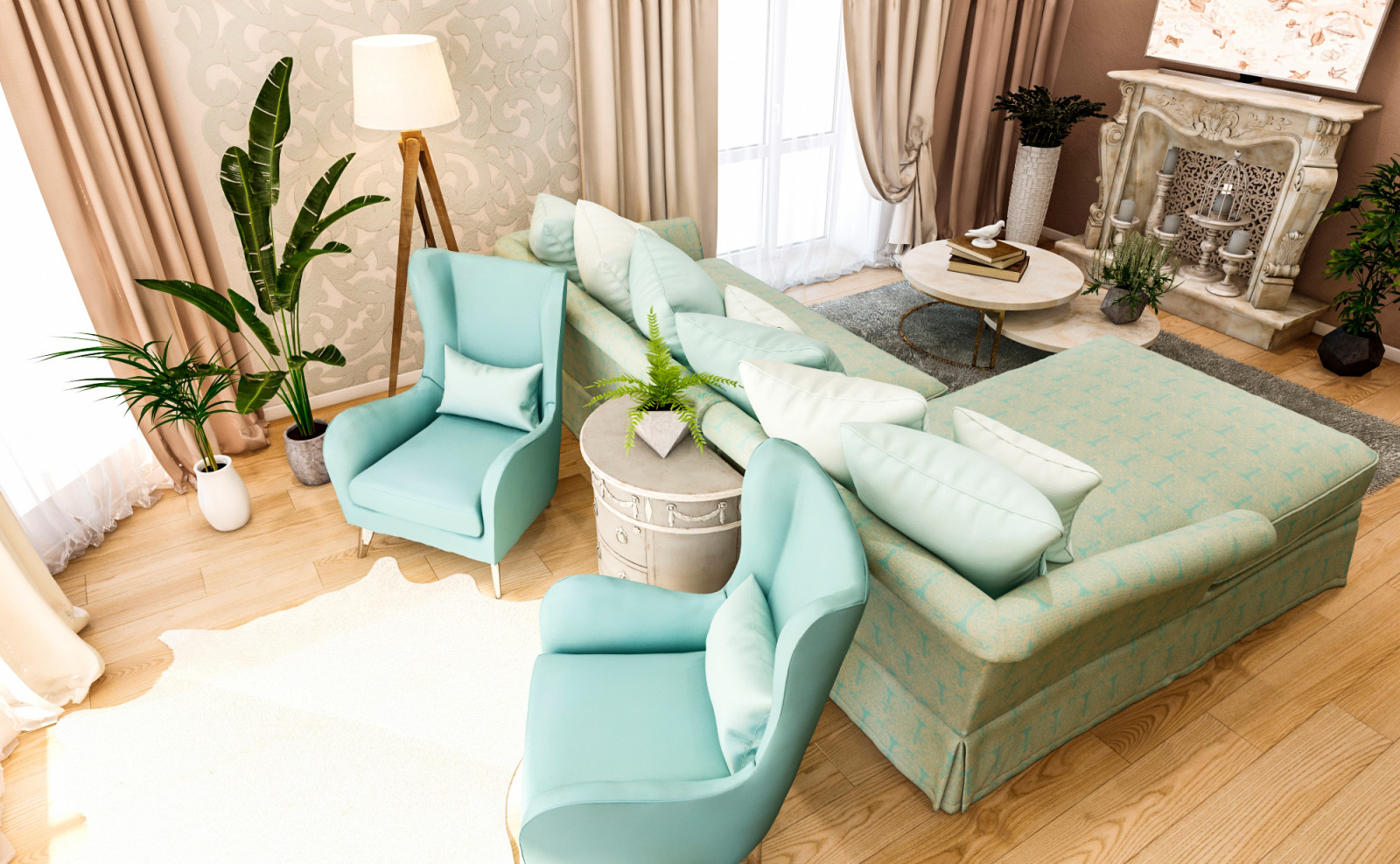 Интерьер частного дома в пос. Султан