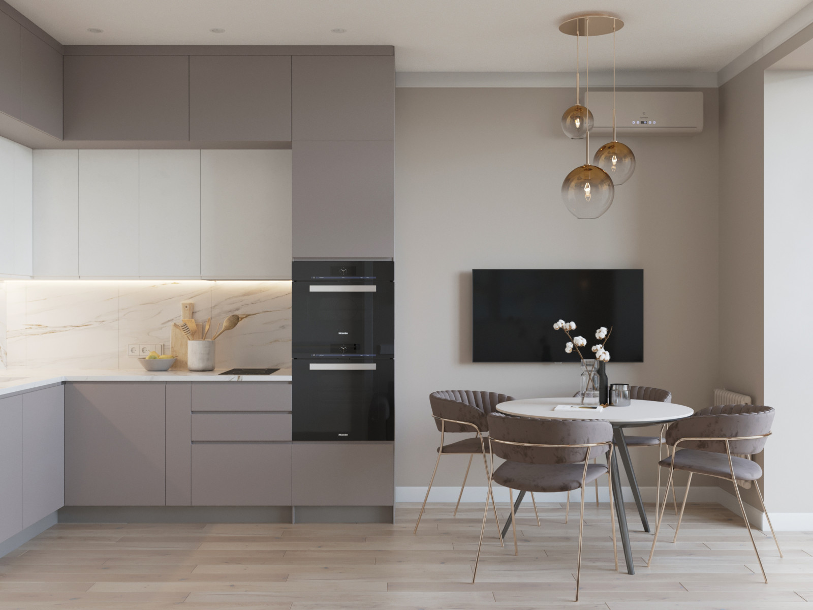 Проект квартиры в современном стиле в ЖК Скандинавия