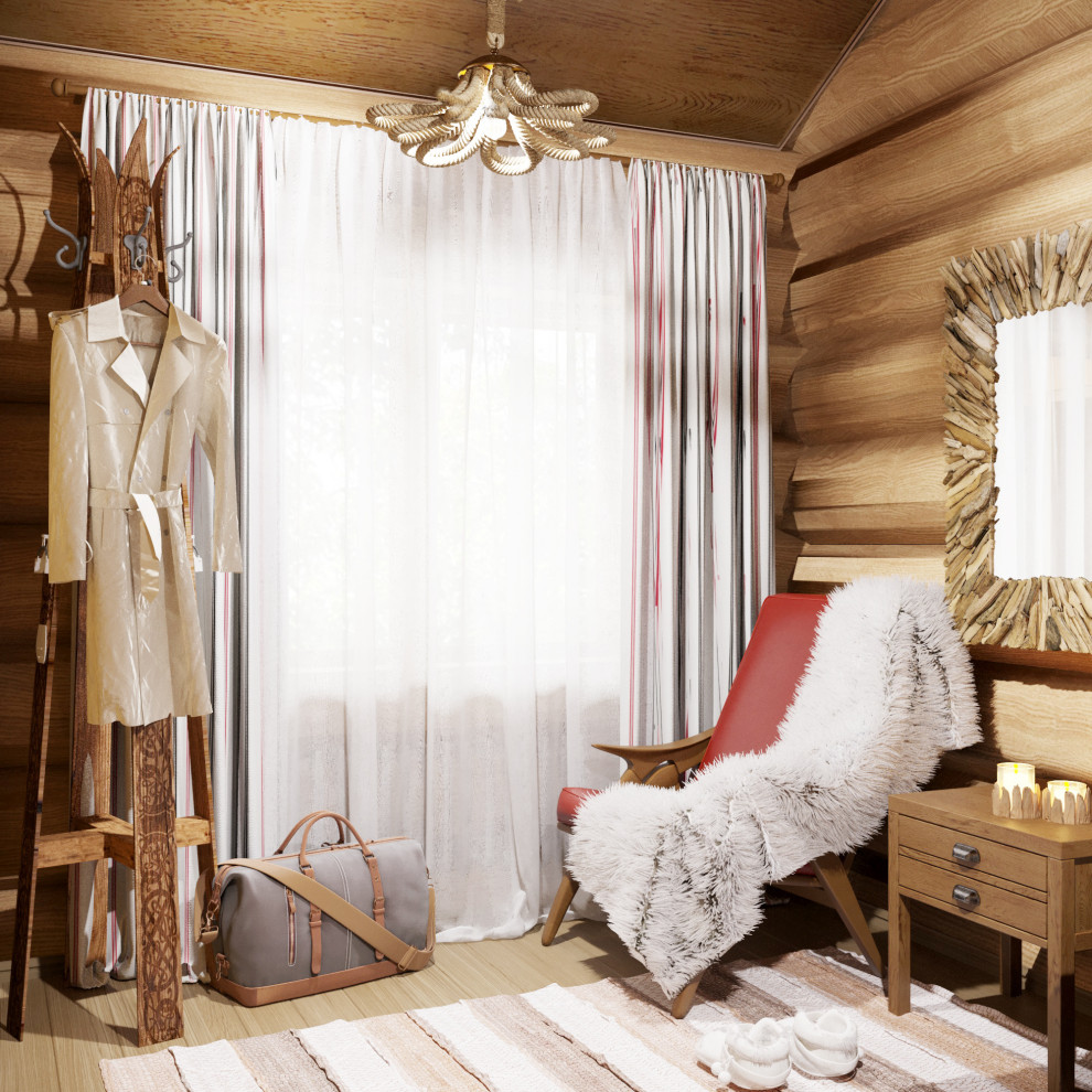 Деревянный дом из дикого бревна