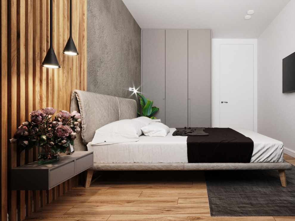 Визуализация спальни и коридора