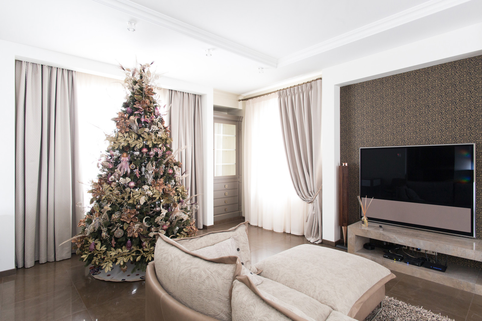 Текстильное оформление загородного дома