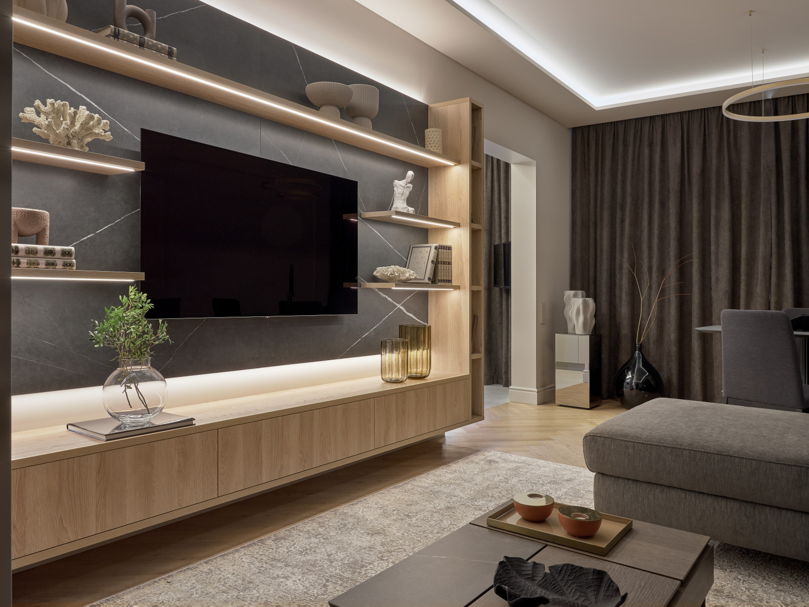 Стильный монохром - трехкомнатная квартира