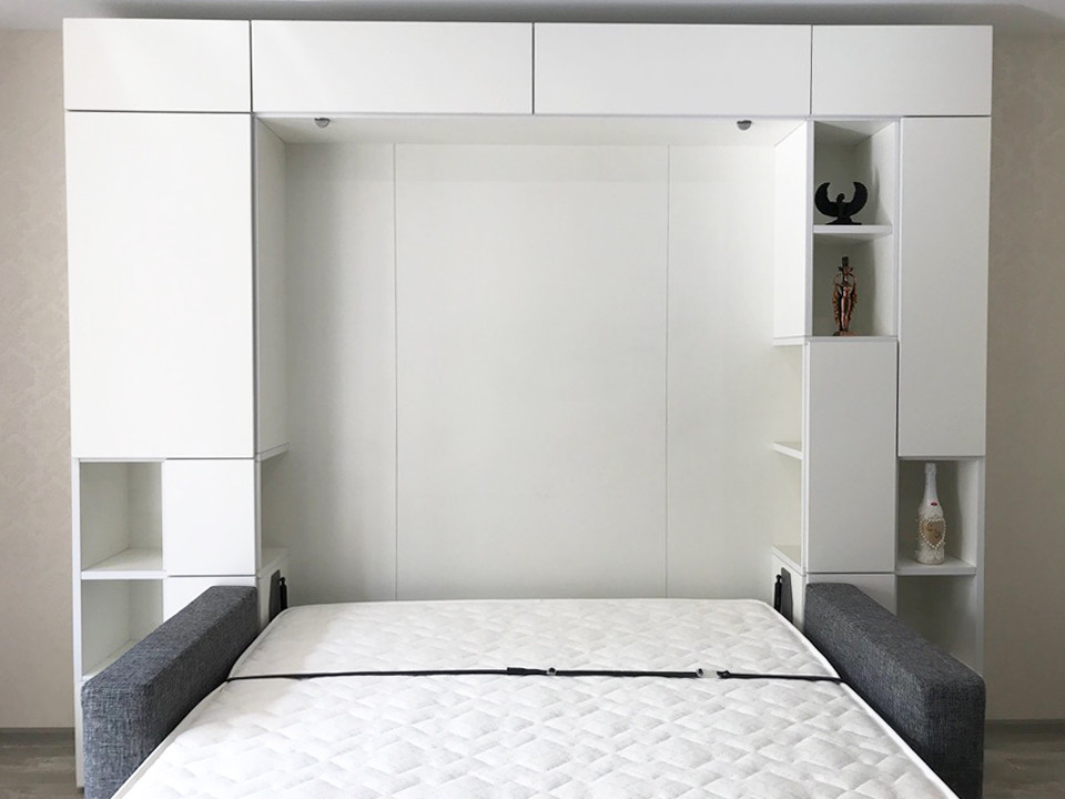 Шкаф-кровать 3 в 1 для молодой пары в гостиную