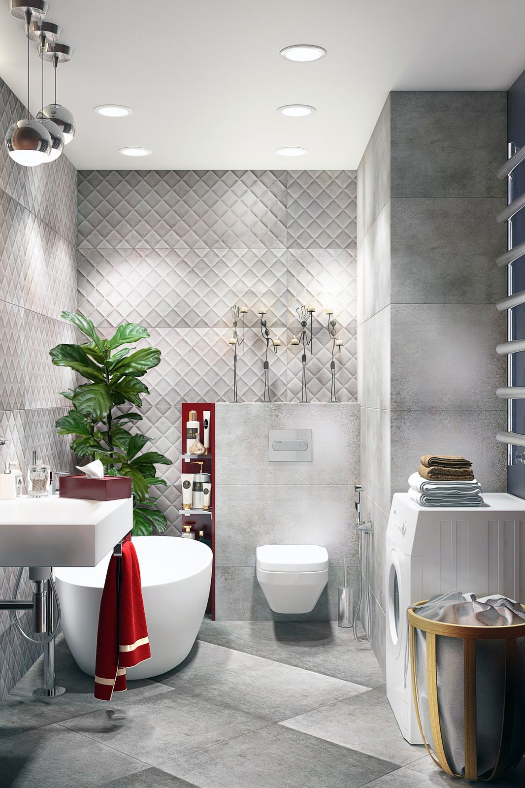 Интерьер квартиры в ЖК Wellton Park (95,7 кв.м.) "Палитра"