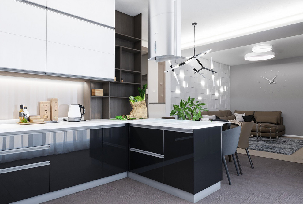 кухня-гостиная в ЖК Эверест